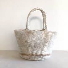 麻ひもバッグ White 受注生産