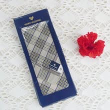 Deadstock Gift Box MARIO VALENTINO Plaid Handkerchief with original package