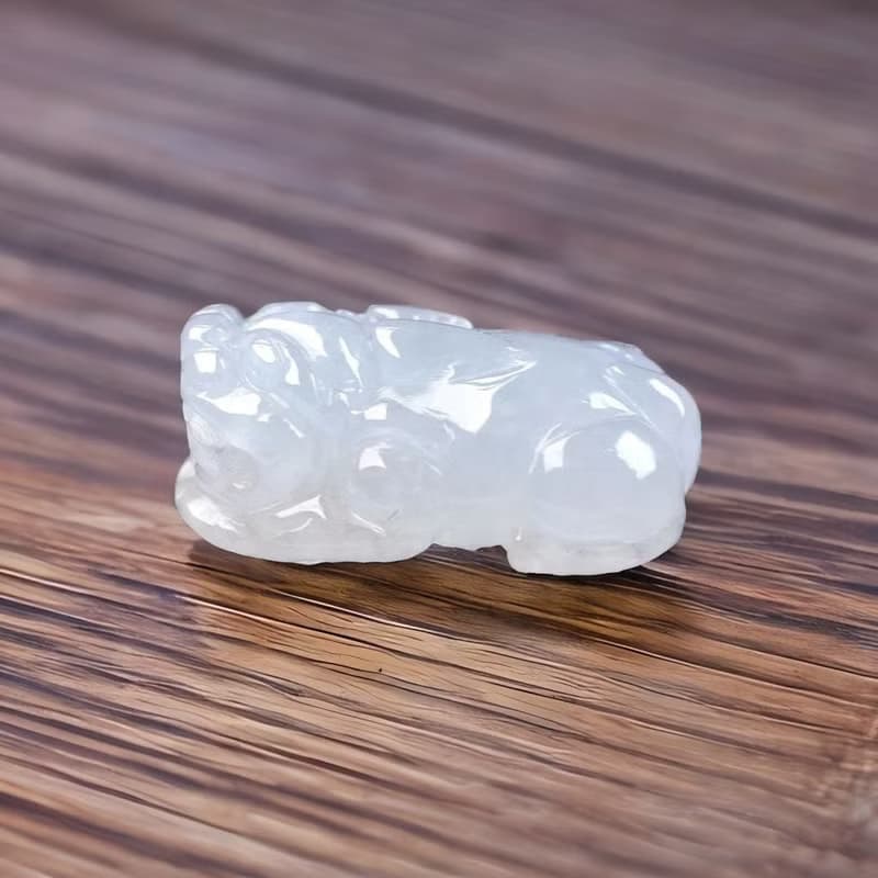 【招財神獸】冰種翡翠貔貅 | 天然緬甸玉翡翠A貨 | 送禮