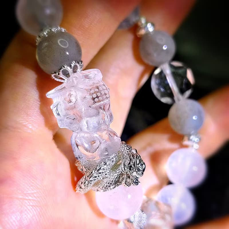 海洋守護神  | 白水晶 | 彩光拉長石 | 長石 | 白水晶 | 六芒星 |