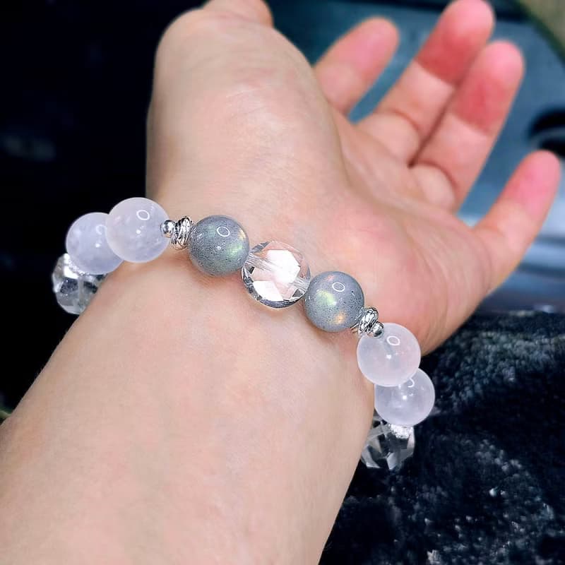 海洋守護神  | 白水晶 | 彩光拉長石 | 長石 | 白水晶 | 六芒星 |