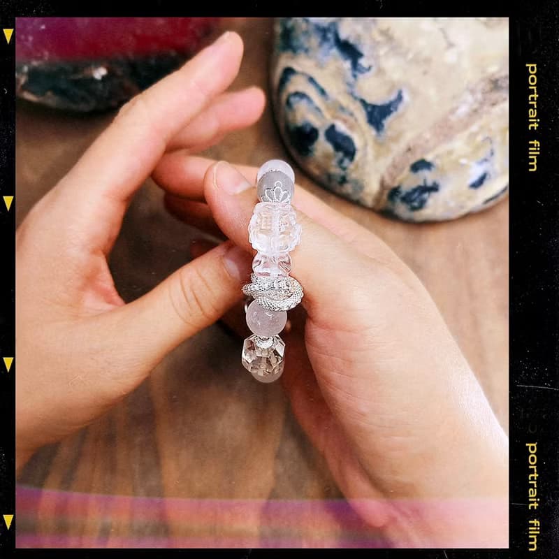 海洋守護神  | 白水晶 | 彩光拉長石 | 長石 | 白水晶 | 六芒星 |