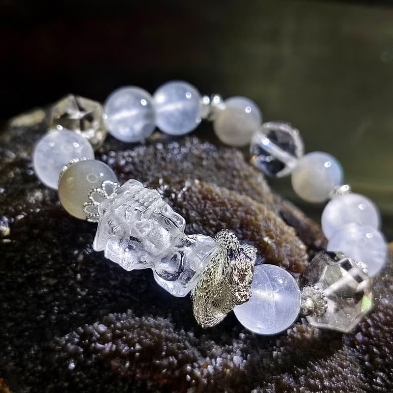 海洋守護神  | 白水晶 | 彩光拉長石 | 長石 | 白水晶 | 六芒星 |
