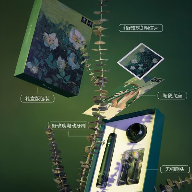 【免運特惠】素士電動牙刷自動充電聲波情侶梵高聯名禮盒X3U