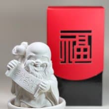 吉祥如意福神公仔-小盤組 硅藻土 吸濕 新年禮物 擴香石 佛 宗教