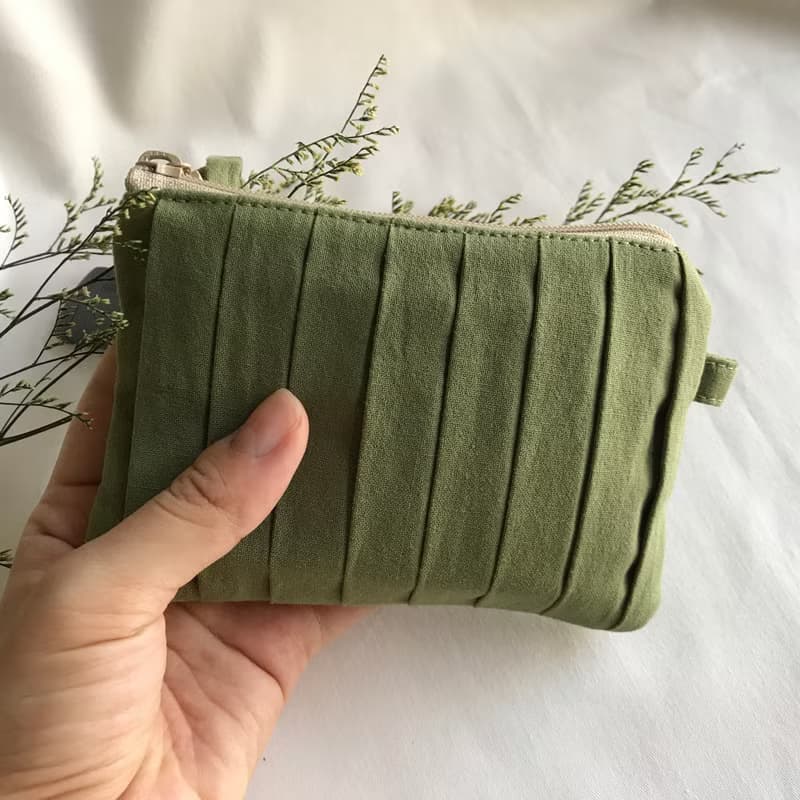 百摺零錢包 / 手工 韓國水洗棉布