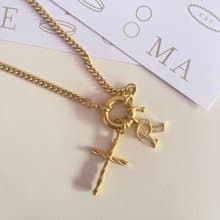 RHEMA圓扣十字架項鍊