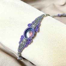 彩光拉長石編織手鍊/手環