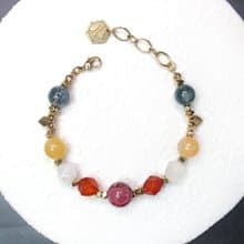 VIIART。隨香-南風。Vintage復古金香芬珠古著黃銅手鍊