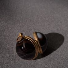 1870s 法國 球型瑪瑙吊墜