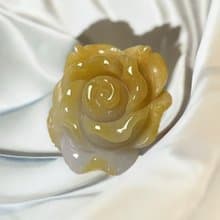飄黃翡翠玫瑰 | 天然緬甸A貨翡翠 | 送禮