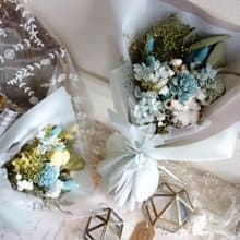 海洋藍花束/韓式花束/畢業花束/生日/情人節/男生花束