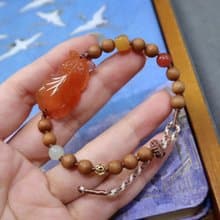 如意錦鯉 中式的奢雅 行走的香水瓶印度老山檀搭配南紅如意錦鯉