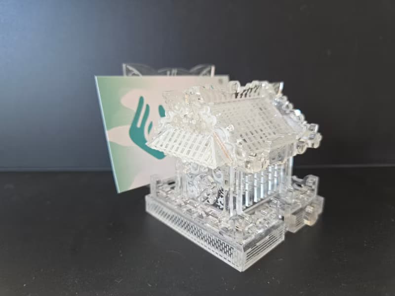 壓克力中式廟宇 手作模型 迷你建築 雕塑 展示模型 Miniature Shr