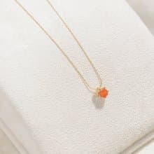 【獅子座生日石】紅玉髓 Carnelian 天然石項鍊 韓國製造