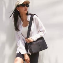 Nylon travel bag in Black