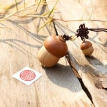 可愛橡果印章 姓名印章 閒章 留學 日本Hanko 中日英韓印章 掛件