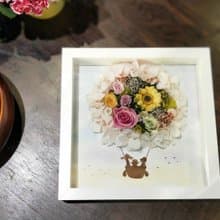永生花 熱氣球花立體畫框-居家佈置  開幕花禮
