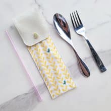 【可放22cm吸管】防水環保餐具袋/ 筆袋 親子餐具袋 聖誕樹