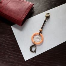 夜空巴黎丨手作 禮物 捕夢網 Dreamcatcher 吊飾-南瓜橘