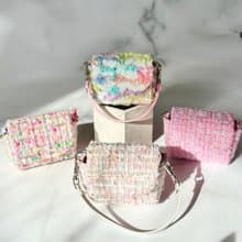【Milos Tweed】耳機盒吊飾 粉紅色