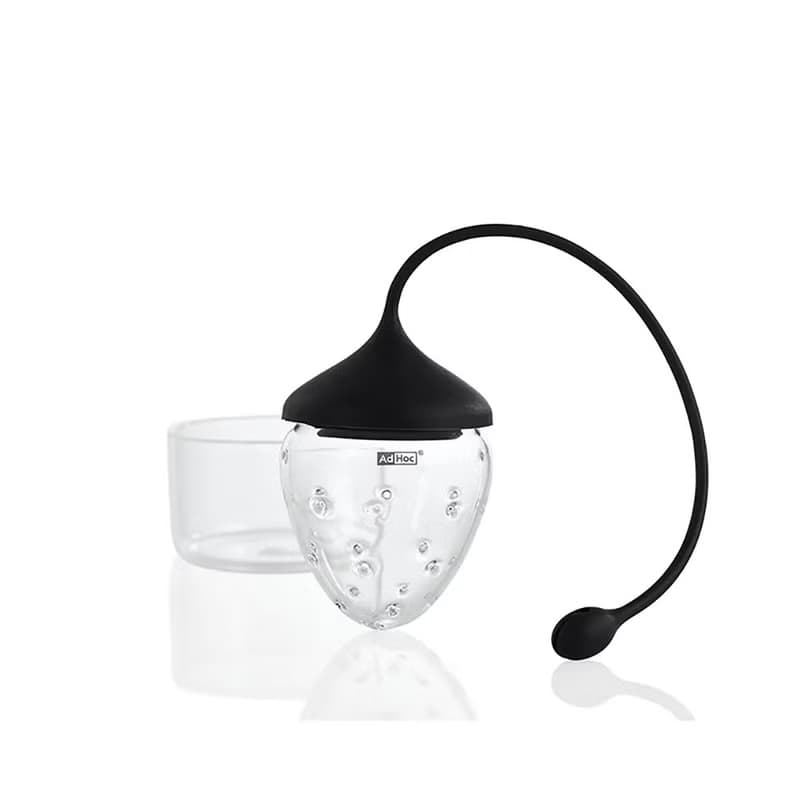 【303select】德國AdHoc | 草莓造型玻璃濾茶器(含座)