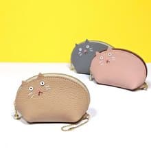 ちっこいサイズのねこポーチ　大人なベージュ