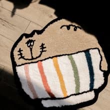 一碗吉普貓糙米飯 蔟絨地毯、地墊