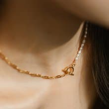 Align對映 天然淡水珍珠鎖骨鍊 316L醫療鋼鍍18k金