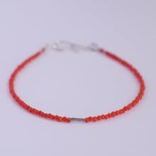 天然イタリアンサンゴとカレンシルバーのブレスレット