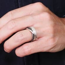 質感三環戒 寬版男戒 925純銀男生戒指 中性銀戒