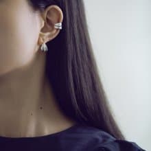 植物系列樹葉 一葉知秋耳釘圓圈925銀小巧純銀氣質簡約耳飾耳環