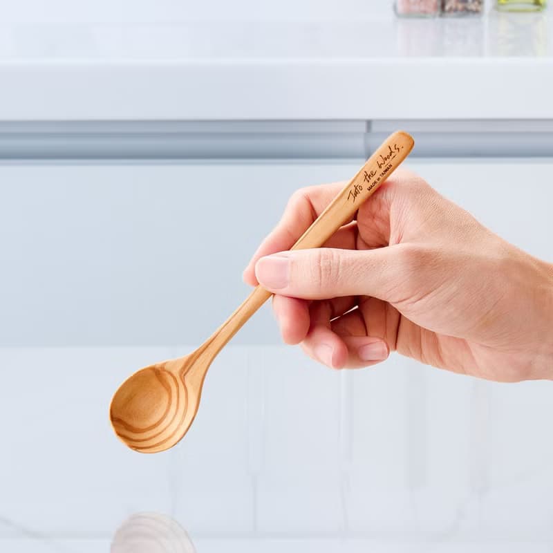 圓頭橄欖木湯匙16公分-單入