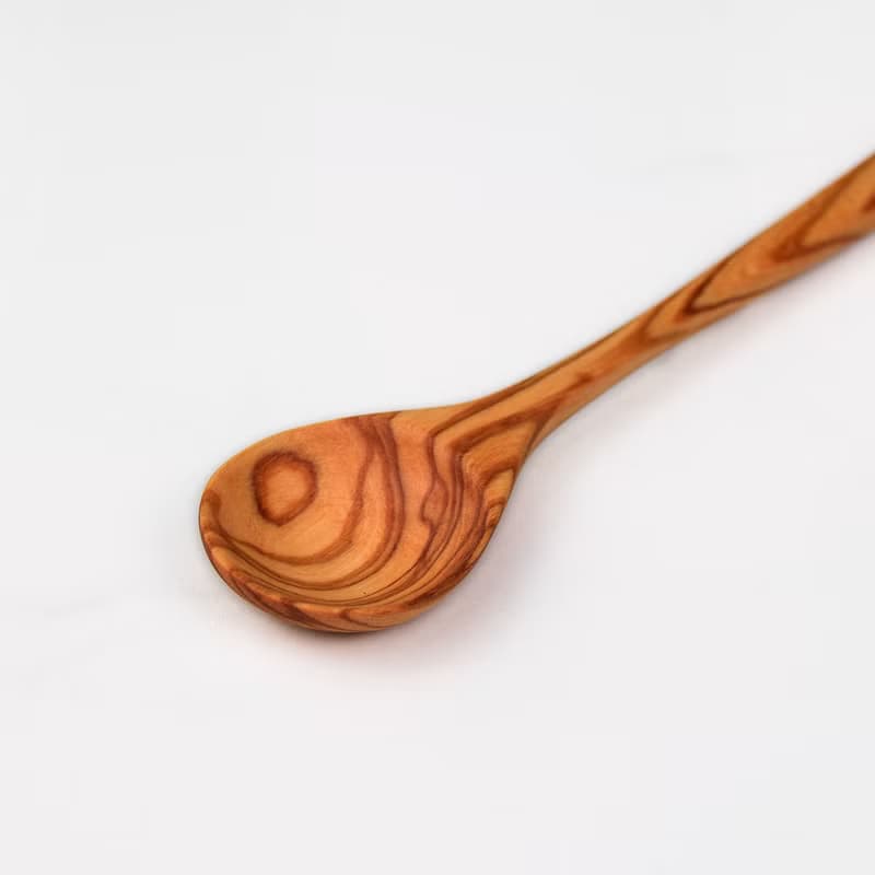 圓頭橄欖木湯匙16公分-單入