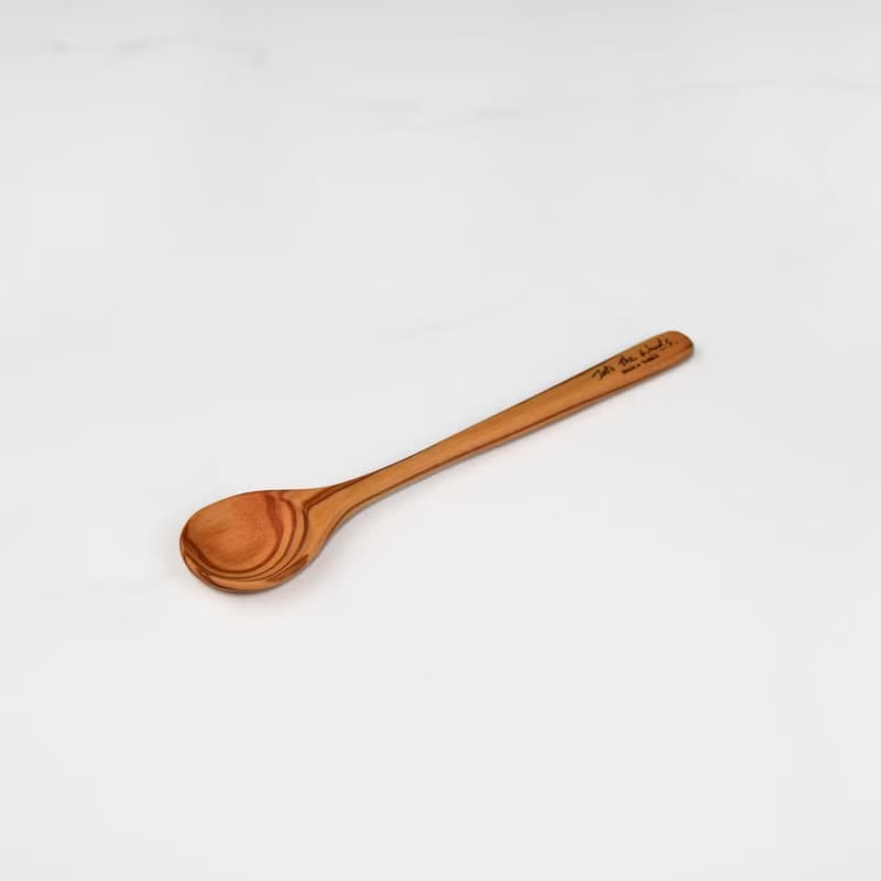 圓頭橄欖木湯匙16公分-單入