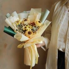 【遇見恆久】十二朵向日葵款 中型乾燥花束