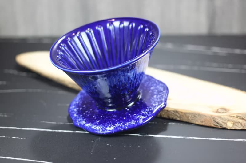 【送禮好物】藍天目 50度角 自然釉咖啡濾杯 鶯歌燒 台灣綠工藝