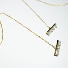 【平衡系列】原創18K金 珍珠耳飾耳線 原創ins風單只高級感