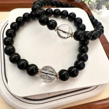 心忱-透體大顆黑髮晶 黑曜石 穩定自身能量 抵擋負面壞東西