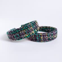 green color mix tweed hairband handmade headband
