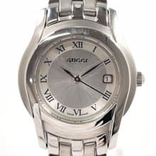 【日本直送 中古美品】グッチ GUCCI 腕時計 5500L ステンレススチール シルバー クオーツ シルバー文字盤 レディース
