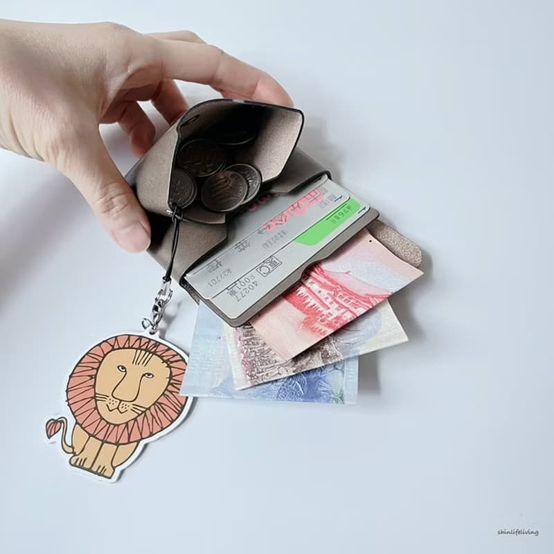 REVEL 植鞣皮革迷你多功能零錢包