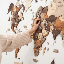 大世界地圖 地球儀藝術 旅行藝術 帶邊界的世界地圖 由 Enjoy