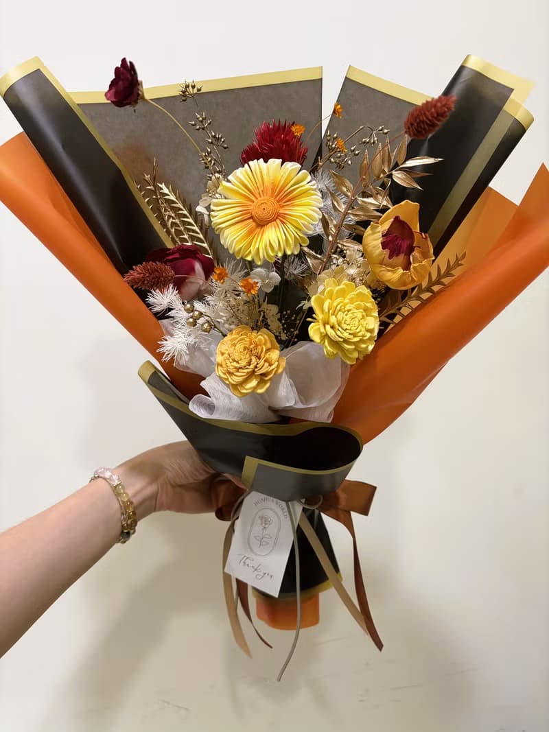 乾燥非洲菊花束(M)