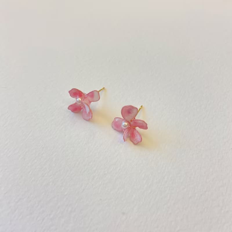 【AurorA百寶盒】A029粉小花─耳針