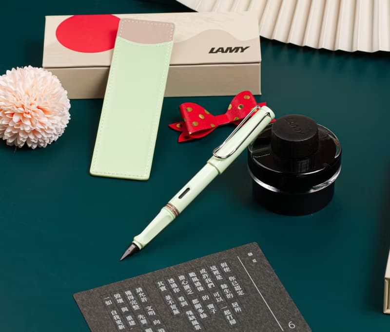 【雷雕免費刻字】 全球限量 漢字尖鋼筆禮盒 / safari - 薄荷綠
