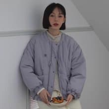 odd maker奶fufu的圓領小棉服微皺肌理感設計百搭保暖棉衣外套