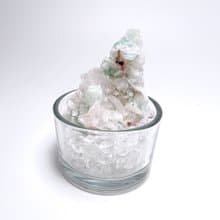 嫩綠。 擺件 精品 一圖一物 療癒 水晶盆栽 組合I 魚眼石 沸石 I