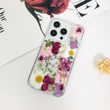 天然白紫色系押花手機殼適用於iPhone 16e Samsung S25 Ultra