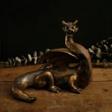 銅金黑魔龍 (雕塑 陶瓷 土偶)